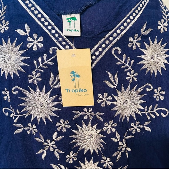NWT Tropiko by Kultura Embroidered Kaftan - Picture 6 of 7